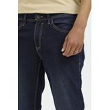 Jeans - Denim Darkblue - Knoopsluiting - Regular Fit - Riemlussen