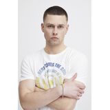 BLEND Shirt  blauw / lichtgeel / oranje / wit