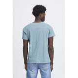 T-shirt - Dusty Blue - Regular Fit - Korte Mouwen - V-hals