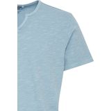 T-shirt - Dusty Blue - Regular Fit - Korte Mouwen - V-hals