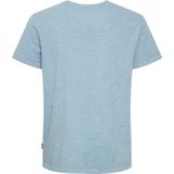 T-shirt - Dusty Blue - Regular Fit - Korte Mouwen - V-hals