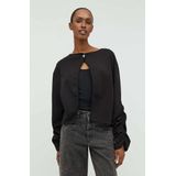 Zwarte jersey vest top Topaz - mbyM