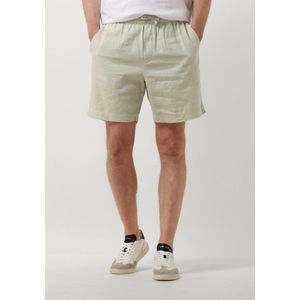 Woodbird, Korte broeken, Heren, Groen, S, Linnen, Linnen Shorts voor Zomer