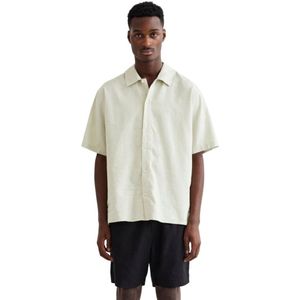 Woodbird - Banks T-shirt - Korte Mouwen - Blauw - 70% Linnen 30% Katoen