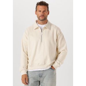 Woodbird - Wbtom ZIP Polo - Sweater - Beige - Heren - Katoen