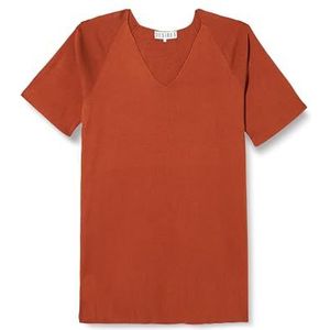 Desires Fennis gebreide jurk met wijde mouwen voor dames, Gember Brood Bruin, S