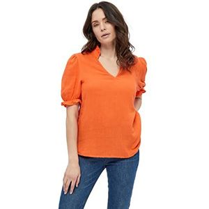 Peppercorn Dames Eve V-hals Blouse, Chili, L, Chili, L