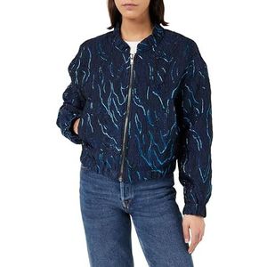 Peppercorn Rowan Bomberjack met lange mouwen voor dames, Navy Jacquard