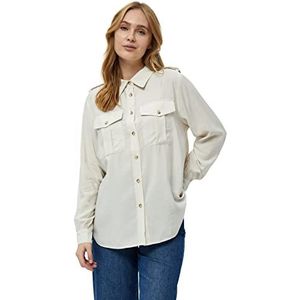 Minus Freyalina Shirt | Beige Dames Tops | Lente Shirt Dames | Maat 14