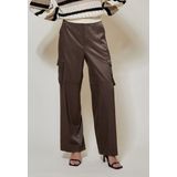 Minus - Wendy Wide Leg Pant - Cargobroek - Bruin