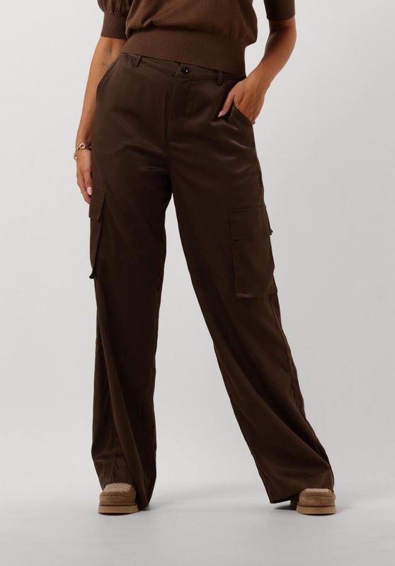 Minus - Wendy Wide Leg Pant - Cargobroek - Bruin