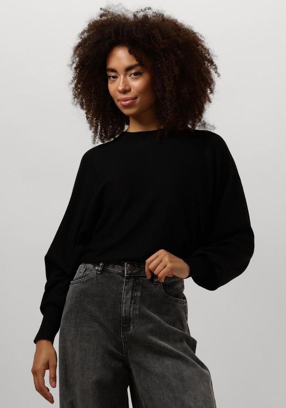 Minus - Dana Bat Sleeve Knit Pullover - Zwart - Hoodie