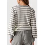 Minus - Liva Long Sleeve Pullover - Grijs - Dames - Gestreepte Trui
