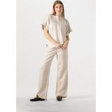 Minus - Sabbi Linen Pant - Wijde Broek - Beige - Gemaakt van Linnen