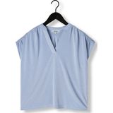 Minus Fiba Modal T-shirt Tops & T-shirts Dames - Shirt - Lichtblauw - Maat XS