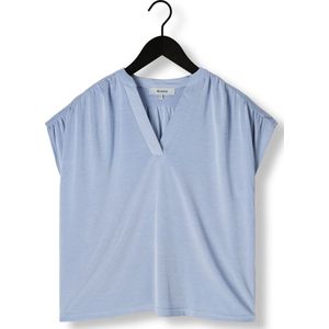 Minus Fiba Modal T-shirt Tops & T-shirts Dames - Shirt - Lichtblauw - Maat XS