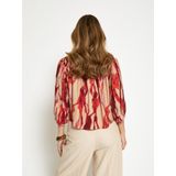 minus Blouse 'Rikki'  crème / lila / donkeroranje