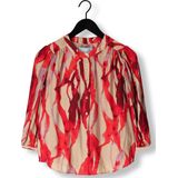 minus Blouse 'Rikki'  crème / lila / donkeroranje