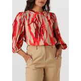 minus Blouse 'Rikki'  crème / lila / donkeroranje