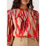 minus Blouse 'Rikki'  crème / lila / donkeroranje