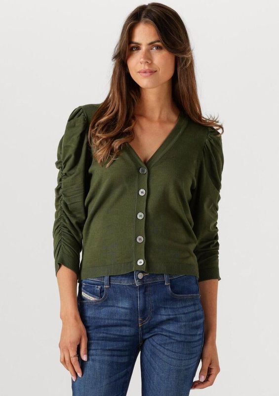 Minus - Seana - Cardigan - Donkergroen - Viscose