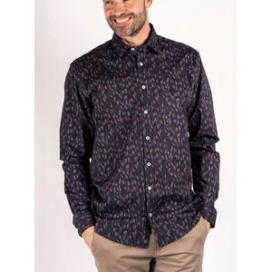Pre End - Overhemd - Lange Mouwen - All-over Print - Modern Fit - 97% Katoen/3% Elasthan