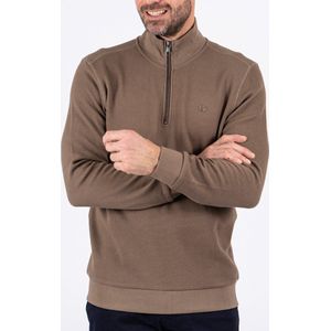 Pre End - Half zip trui - Heren - Bruin - Katoen-100305