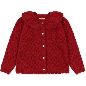 Konges Slojd - Holiday Cardigan - Vest - Savy Red - 100% Wol