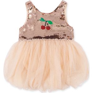 Konges Slojd - Minnu - Jurk - Gold Blush - Wendbare Pailletten