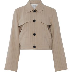 SECOND FEMALE Tussenjas 'Felica'  beige / zwart