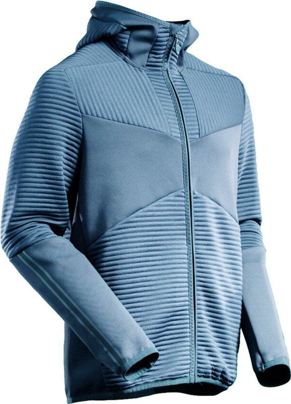 MASCOT Customized Fleece capuchontrui rits - 22603-681 - ijsblauw