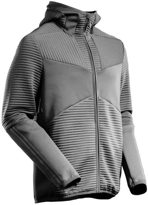 Mascot - Fleece Capuchontrui met Rits - Steengrijs - 100% Gerecycled Polyester