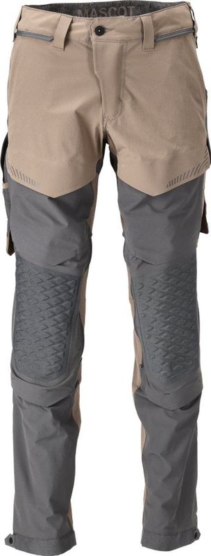Mascot - Customized Broek - Donkerzand/Steengrijs - Met Kniezakken