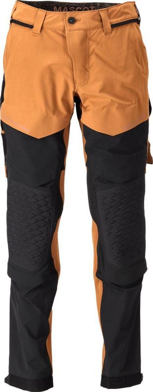 Mascot Customized Broek met kniezakken 22279-605 - notenbruin/zwart
