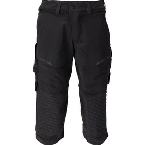 Mascot - 22249-605 - Driekwartbroek - Zwart - Slijtvaste CORDURA® Kniezakken, Waterafstotend, 89% Gerecycled Polyamide