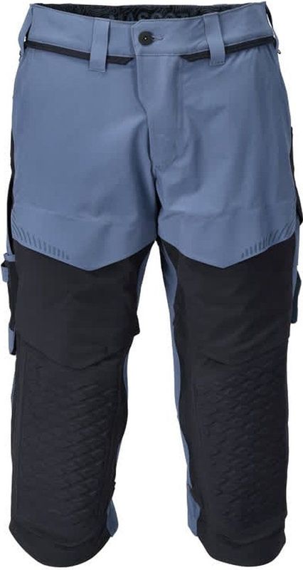 Mascot 22249-605 - Driekwart Broek - Steenblauw/Donkermarine - Met Kniezakken