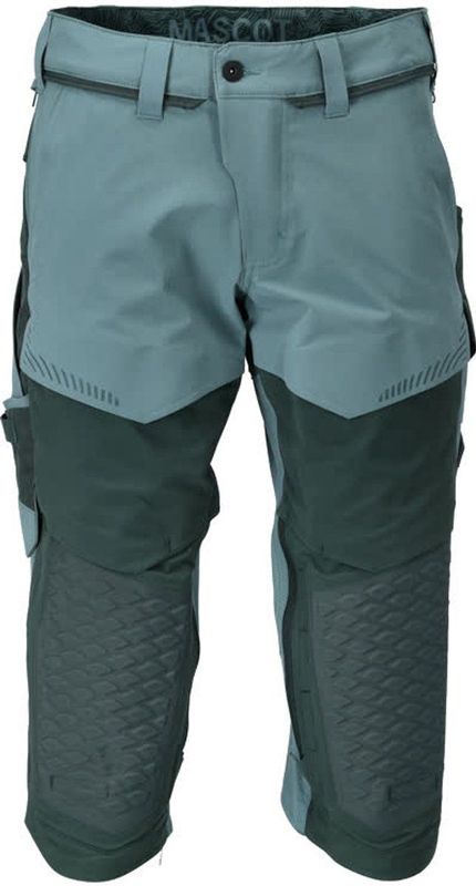 Mascot 22249-605 - Driekwart Broek - Lichtbosgroen/Bosgroen - Met Kniezakken