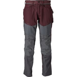 Mascot Customized Broek met kniezakken 22479-230 - bordeaux/steengrijs
