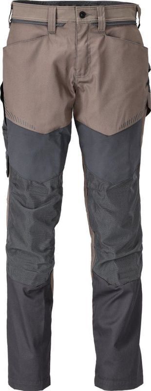 Mascot Customized Broek met kniezakken 22479-230 - donkerzand/steengrijs