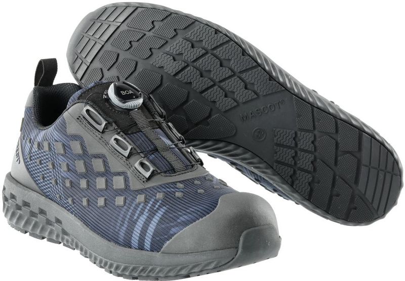 Mascot - F0650-704 Veiligheidsschoenen - Steenblauw/Zwart - Slijtvast Textiel - Ademend