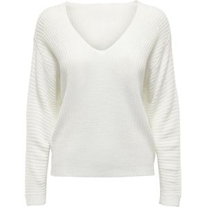 JDY - Gebreide Pullover - O-hals - Lange Mouwen - Zwart - Katoen