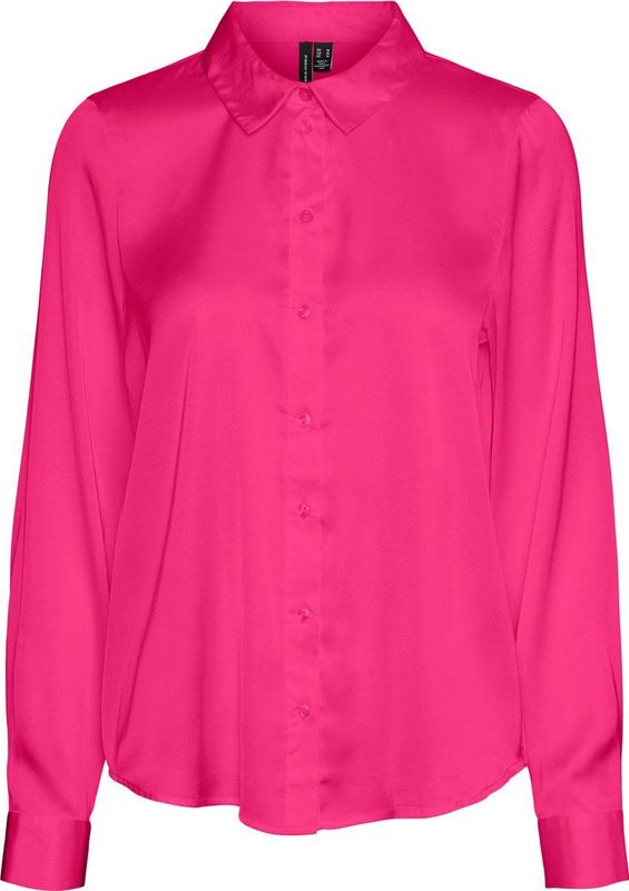 VERO MODA - VMNOA LS SHIRT WVN GA NOEX Dames Blouse - Wit - Katoen