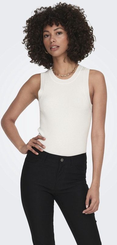 JDY - Gebreide Top - Mouwloos - O-hals - Knit Fit