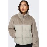 Only - Onlwanja - Winterjas - Beige - Imitatiebont