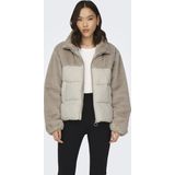 Only - Onlwanja - Winterjas - Beige - Imitatiebont