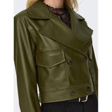 Only - Kim - Imitatie Leren Jas - Zwart