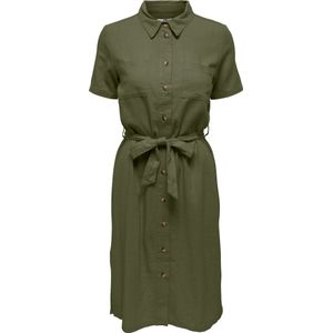 JDY - JDYSAY MIDI SHIRT DRESS - Dames Jurk - Geweven - Blousejurk - Knoopsluiting
