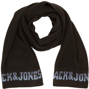 JACK & JONES Jacwaffle sjaal voor heren, zwart.