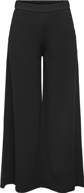 JDY - Broek met Wiede Pijpen - Zwart - Jersey - Flared Fit