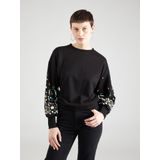 ONLY - Onlbrooke L/S O-hals Flower Swt - Sweater - Zwart - 1 stuk